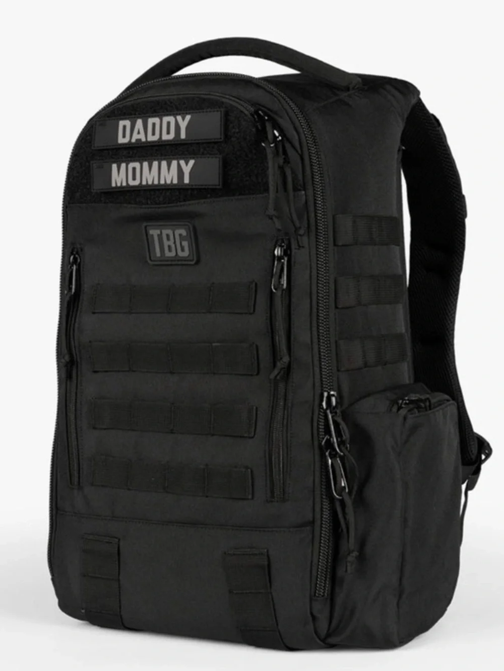 TBG Black Tactical Backpack for Men - Rugged Everyday Carry diaper bag